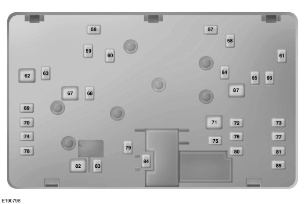 Ford Edge (2016-2017) - fuse and relay box