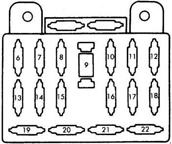 Mazda B2200 (1985-1998) - fuse and relay box