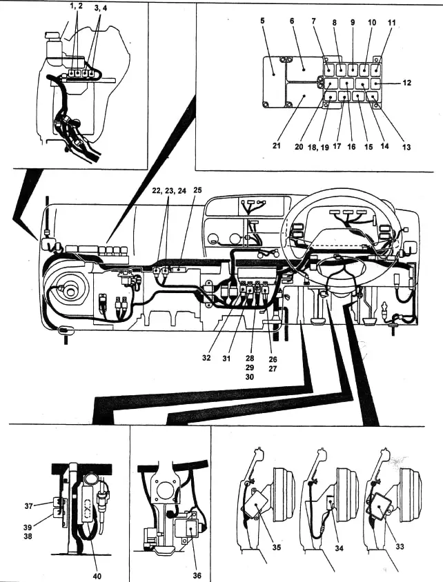 Mitsubishi Canter 6 (1993-2002) - fuse and relay box
