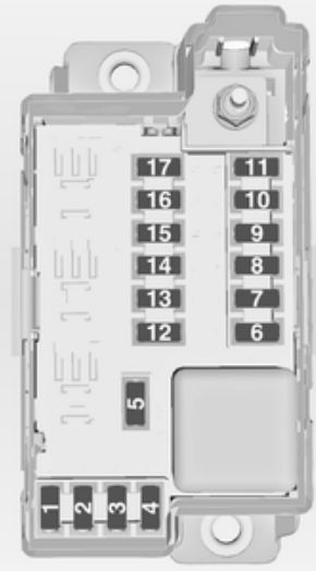 Opel Meriva B (2010-2011) - fuse and relay box