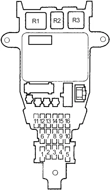 Honda Accord (1990-1993) - fuse and relay box